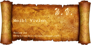Weibl Vivien névjegykártya